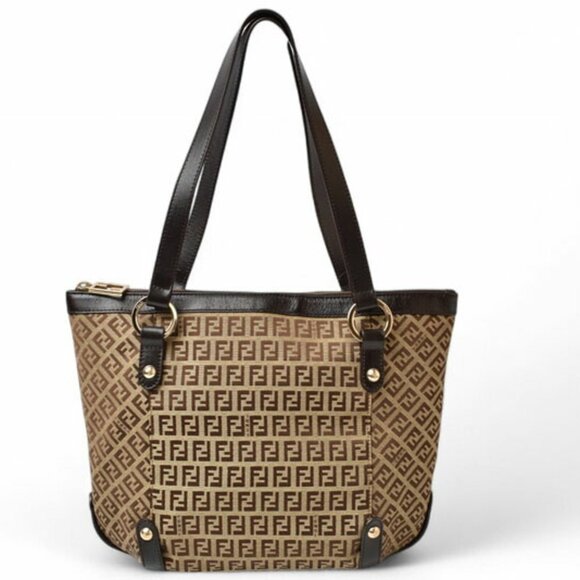 FENDI Brown Zucca Tote Bag - Picture 1 of 13